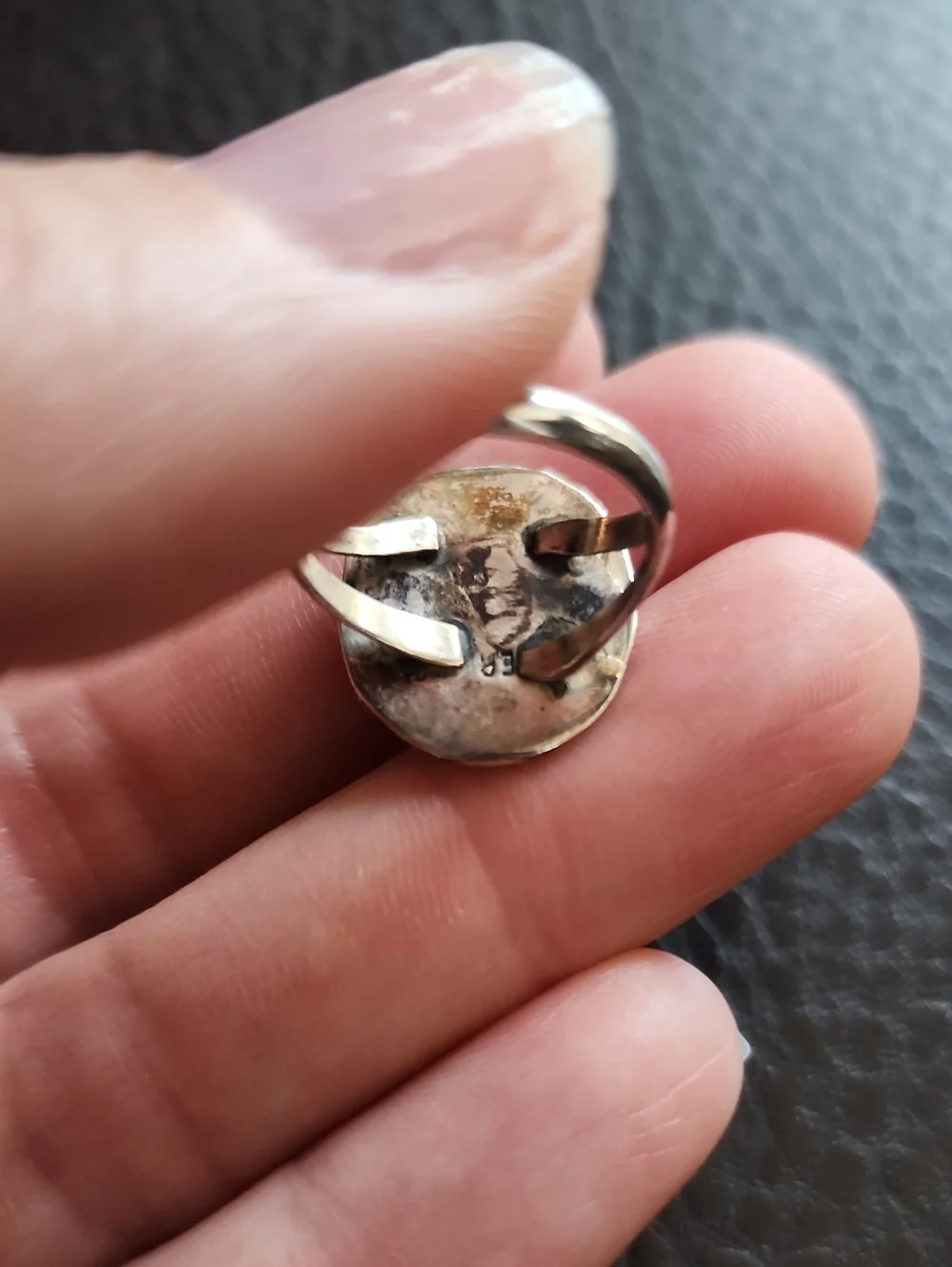 VTG Sterling Silver & Lapis Blue Stone Ring - Women Jewelry- Size 5.5